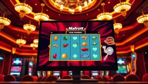 Players enjoying a thrilling moment on a slot gacor game in a vibrant casino setting.